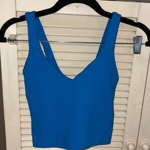 Lulu Align Top. Cerulean Blue